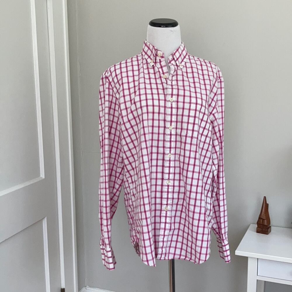 J. Crew Pink and White Buttondown, Size M